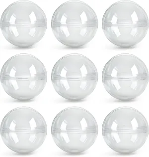 Vending Machine Capsules - 3" Empty Plastic Capsules - 14 Pcs Toy Capsule - Clear Round Large Easter Eggs - Bath Bombs Molds - Party Favors Pinata Stuffers DIY Craft Supplies