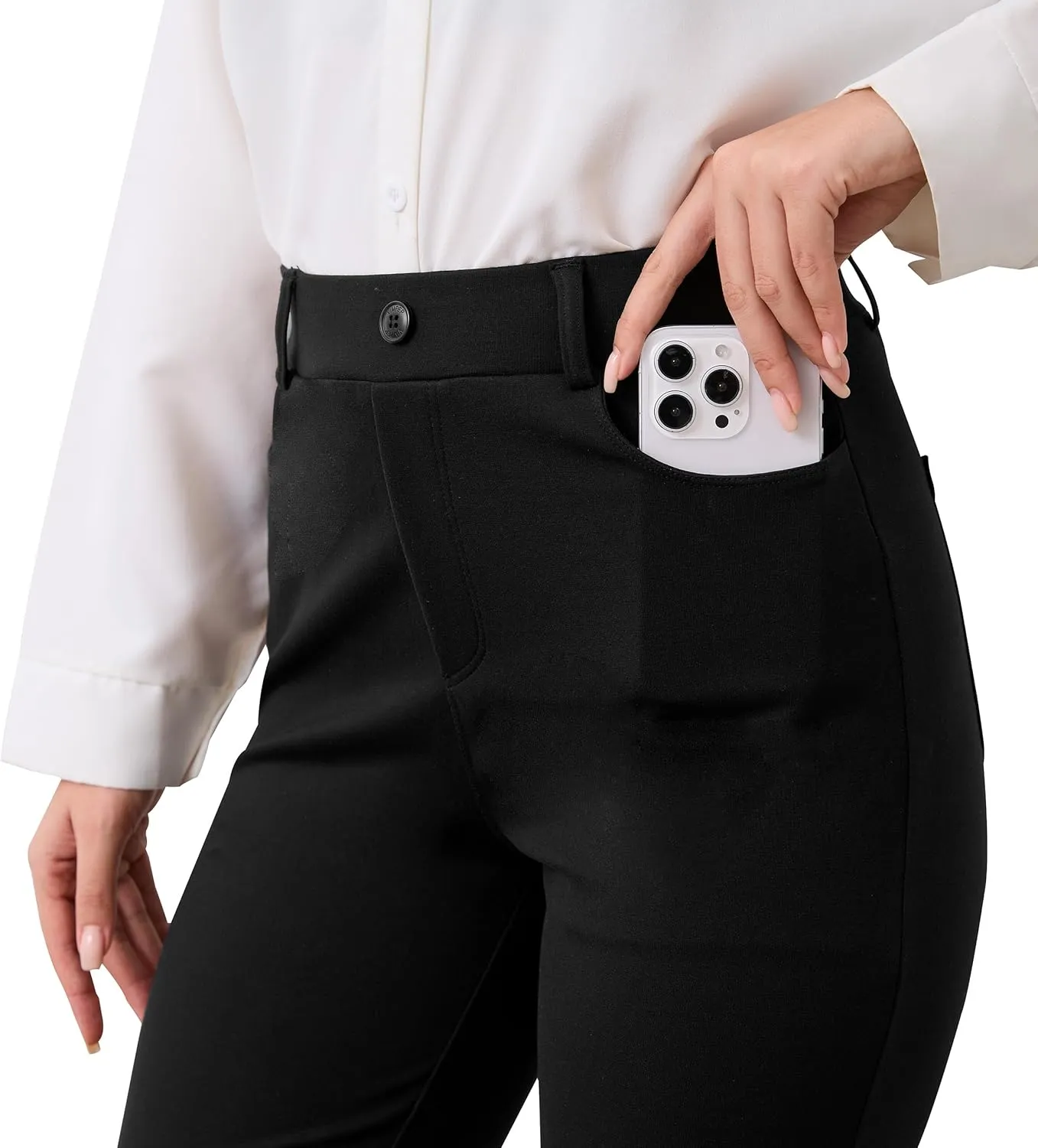 VIMPEP 2024 Fall Women’s Classic Yoga Dress Pants High Rise Straight Soft Feeling Pull On Work Yoga Pants for Casual 2202