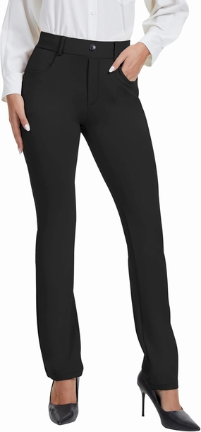 VIMPEP 2024 Fall Women’s Classic Yoga Dress Pants High Rise Straight Soft Feeling Pull On Work Yoga Pants for Casual 2202