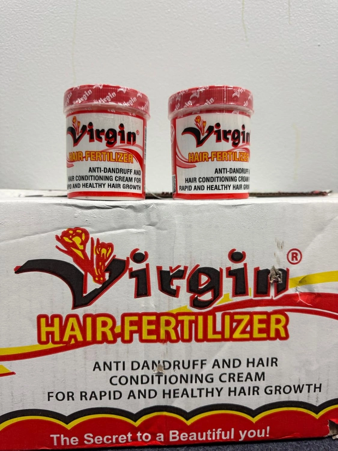 VIRGIN HAIR FERTILIZER, PACK OF 2, FAST HAIR GROWTH, ANTI DANDRUFF 200G - 8oZ