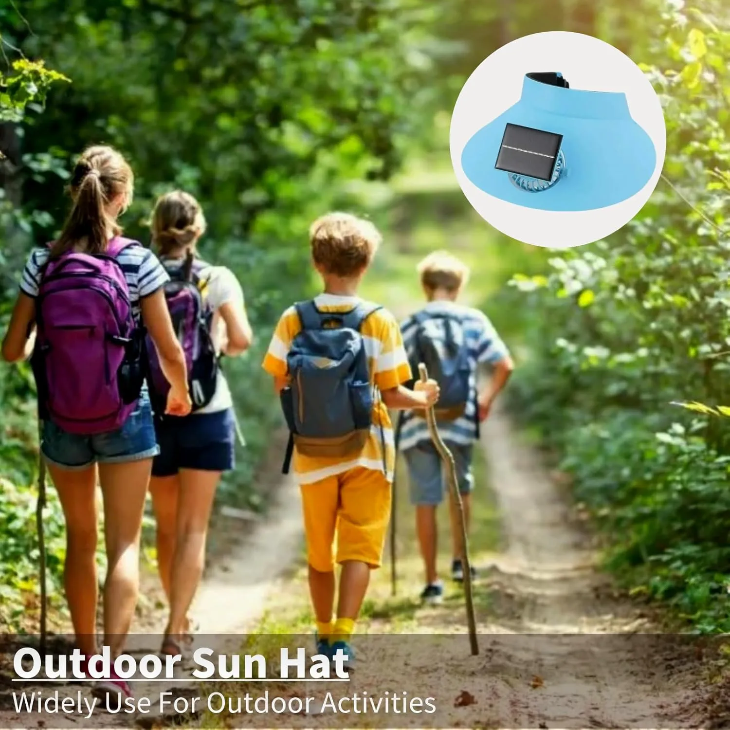 Visor Hats for Women, Solar Fan Hat Sun Visor with 3 Wind Speed Adjustable Golf Visors for Outdoor, Running, Tennis