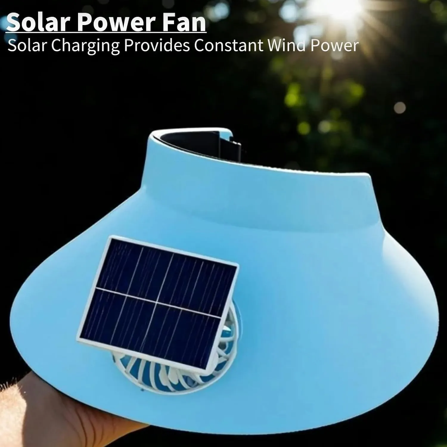 Visor Hats for Women, Solar Fan Hat Sun Visor with 3 Wind Speed Adjustable Golf Visors for Outdoor, Running, Tennis