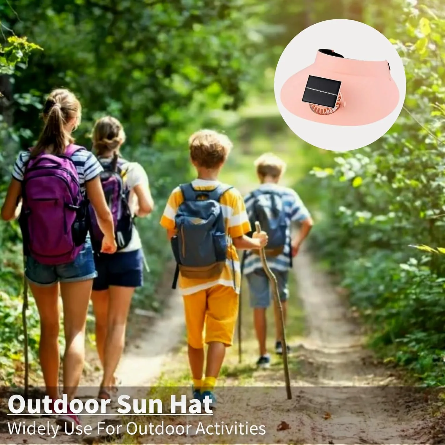 Visor Hats for Women, Solar Fan Hat Sun Visor with 3 Wind Speed Adjustable Golf Visors for Outdoor, Running, Tennis
