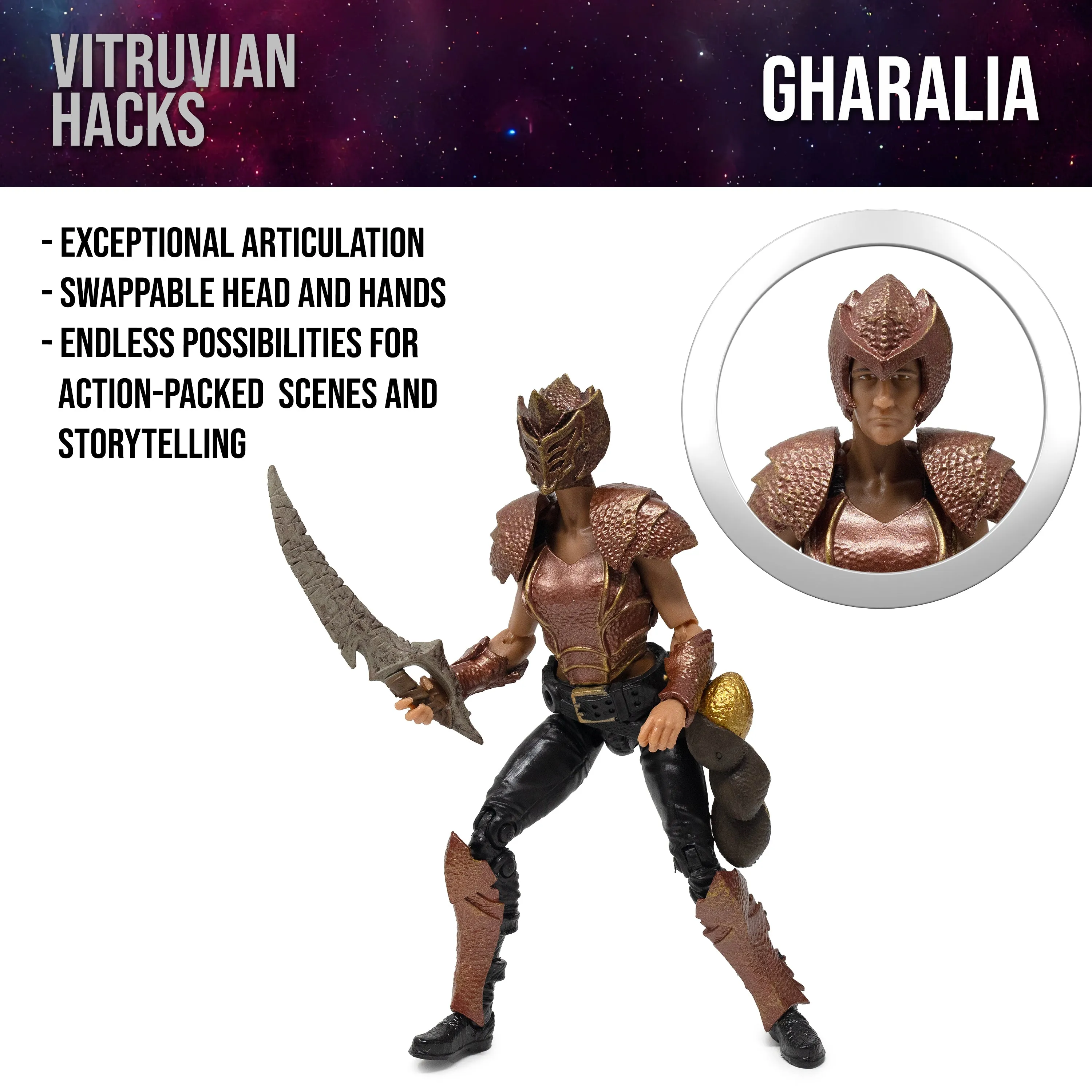 Vitruvian H.A.C.K.S. Action Figure: Ghariala - Dragon Harvester