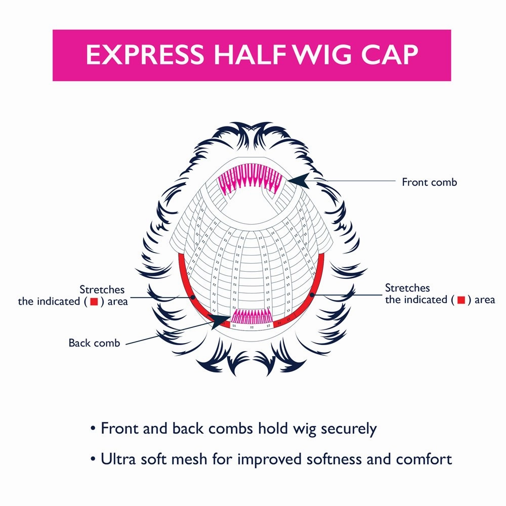 Vivica A. Fox HB1970-V Express Wig, Half Wig, Synthetic Fiber in Color FS1B33