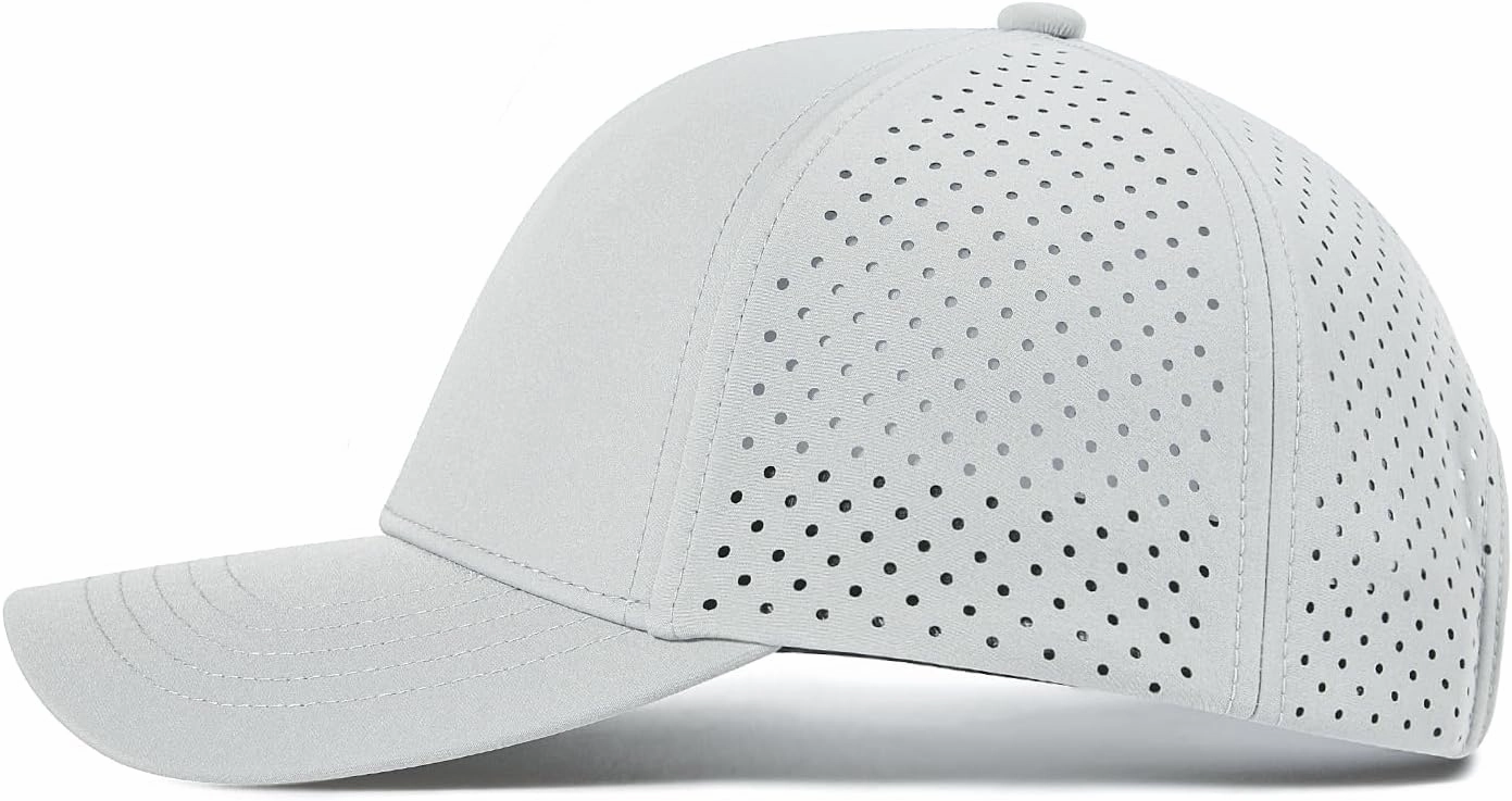 VOBOOM Men Quick Dry Baseball Cap Laser Cut Mesh Ball Curved Brim Snapback Hat
