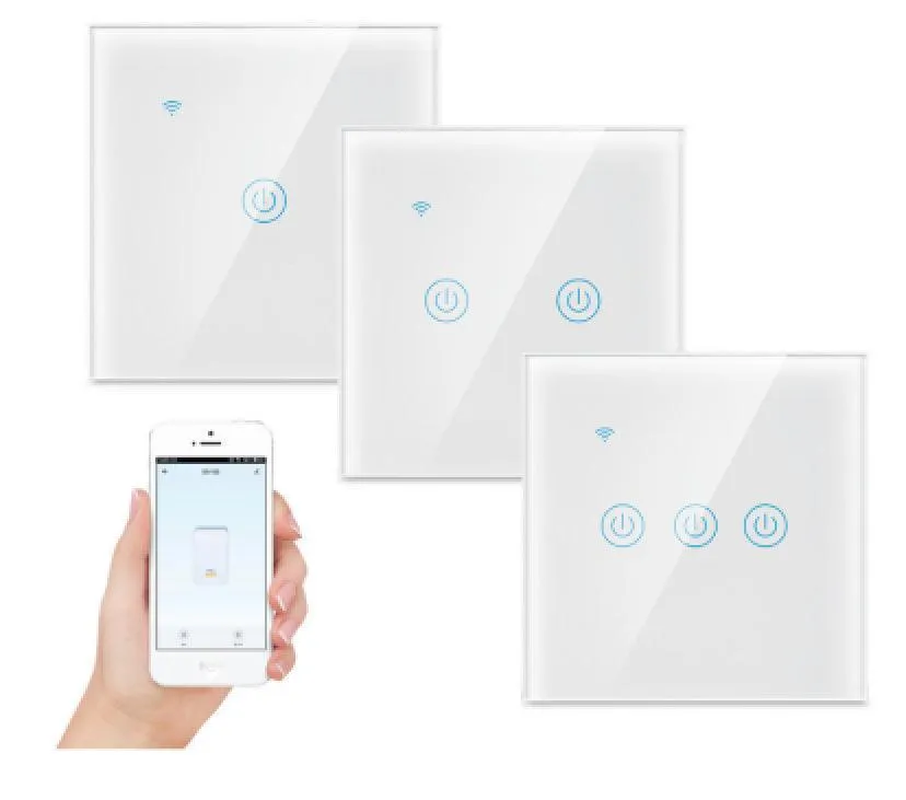 Wall Light Sensor White Crystal Glass Touch