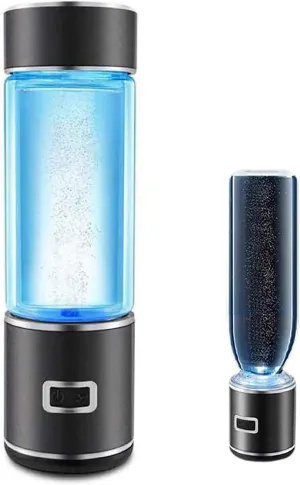 Water Purifiers, Portable Hydrogen-Rich Water Bottle Hydrogen Ionized Water Generator SPE PEM Technology Water Ionizer 5 Minutes Get High Hydrogen Concentration 1200-1600 PPB USB Rechargeable 350Ml