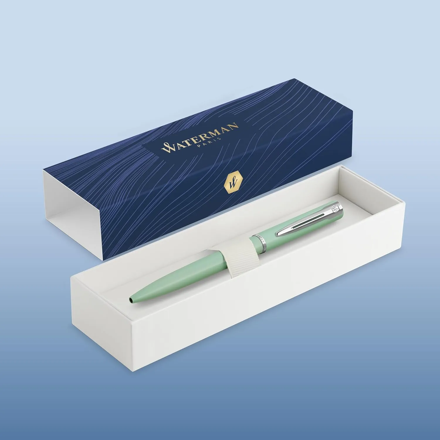 Waterman Allure Ballpoint Pen | Mint Green Pastel Lacquer | Medium Point | Blue Ink | With Gift Box