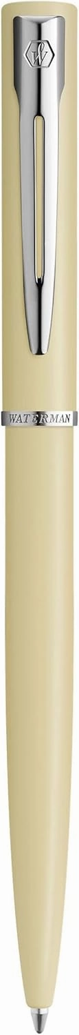 Waterman Allure Ballpoint Pen | Citron Yellow Matte Lacquer with Chrome Trim | Medium Point | Blue Ink | With Gift Box