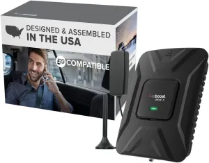 weBoost Drive X - Vehicle Cell Phone Signal Booster | 5G & 4G LTE | Boosts All U.S. Carriers - Verizon, AT&T, T-Mobile | Made in the U.S. | FCC Approved (model 475021) (Renewed)