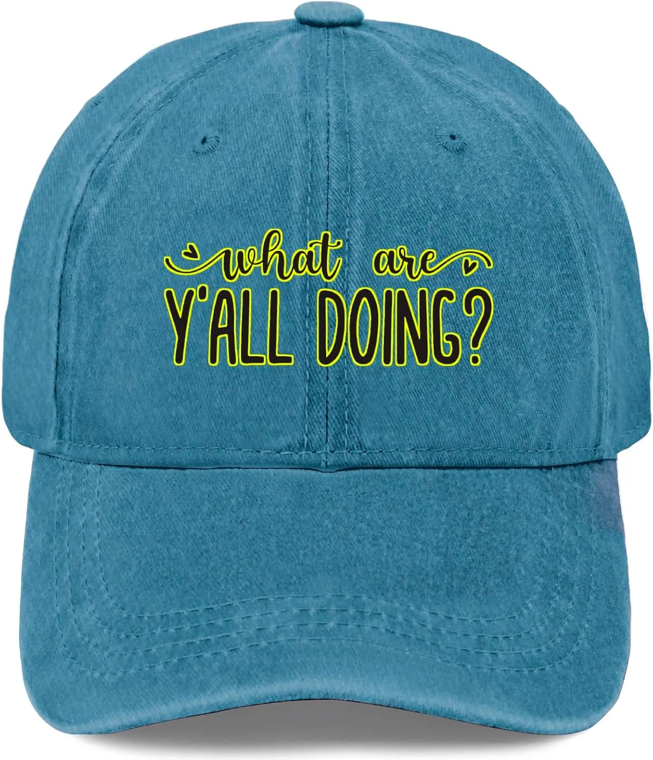 What are Yall Doing Hat for Women Aesthetic Washed Distressed Baseball Caps