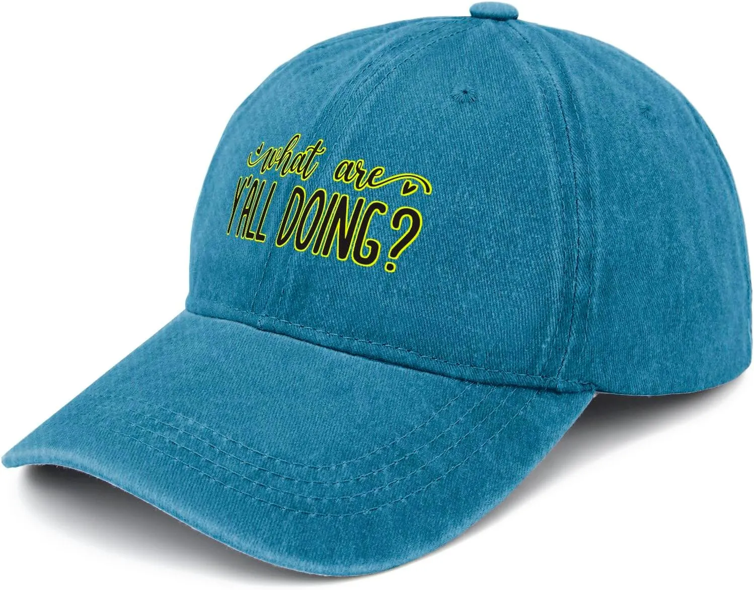 What are Yall Doing Hat for Women Aesthetic Washed Distressed Baseball Caps