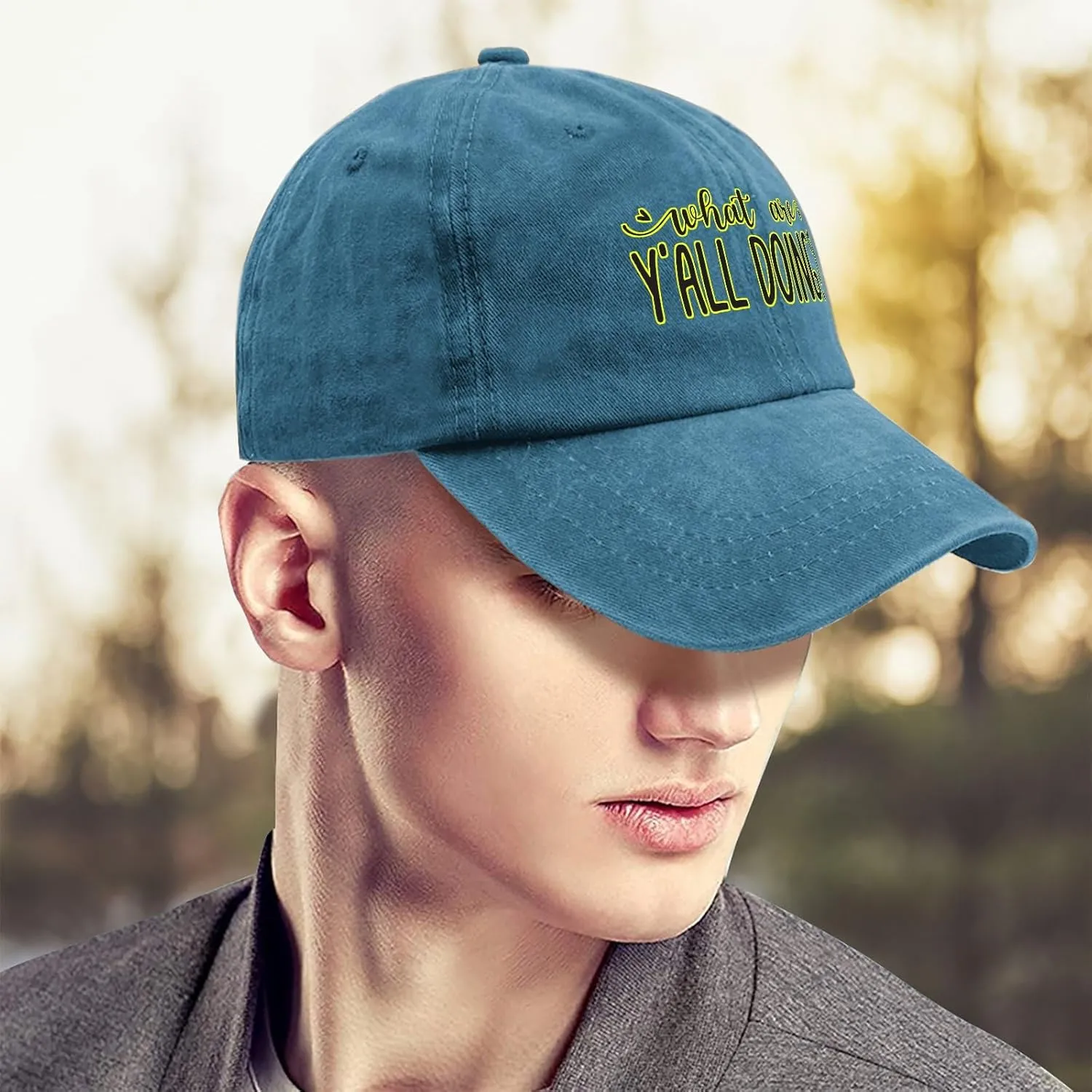 What are Yall Doing Hat for Women Aesthetic Washed Distressed Baseball Caps