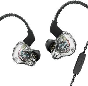 Wired Earbuds with Microphone KBEAR KS1 in-Ear Headphones with 1DD Deep Bass HiFi Stereo Noise Isolating IEM with Tangle-Free Removable Cord Fit in Ear Suitable for Phone Call/Workout