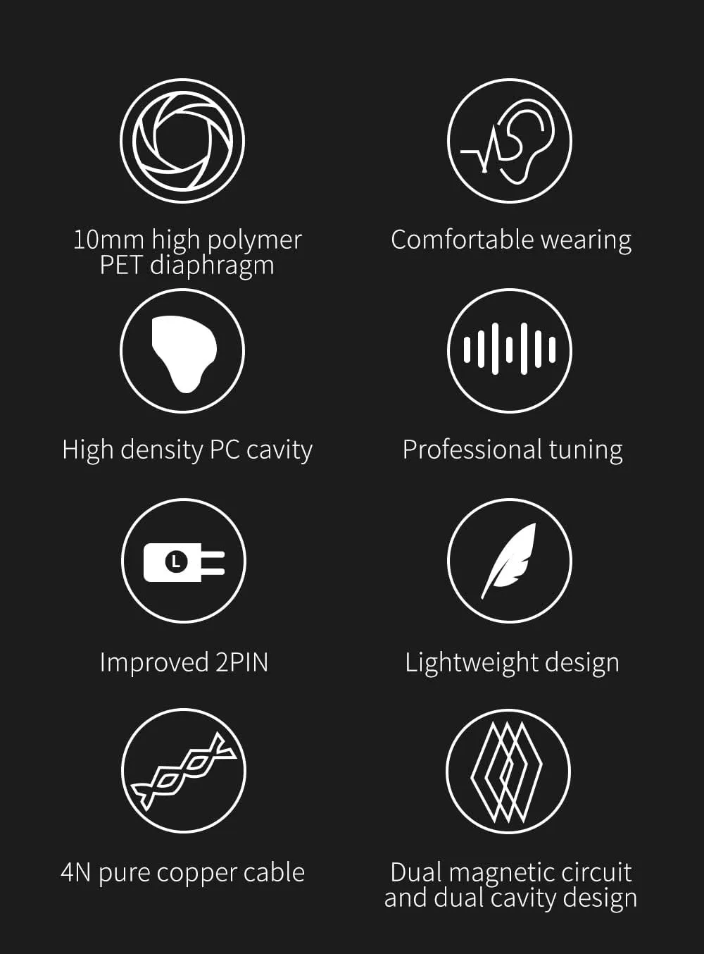 Wired Earbuds with Microphone KBEAR KS1 in-Ear Headphones with 1DD Deep Bass HiFi Stereo Noise Isolating IEM with Tangle-Free Removable Cord Fit in Ear Suitable for Phone Call/Workout