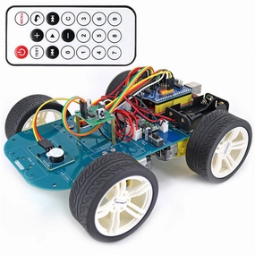 Wireless Robot Programmable Toy Diverse options 4WD Kit for with Plug-and-play Remote  Tutorial Tech IR for Control Car R3 Nano High Car Arduino Smart