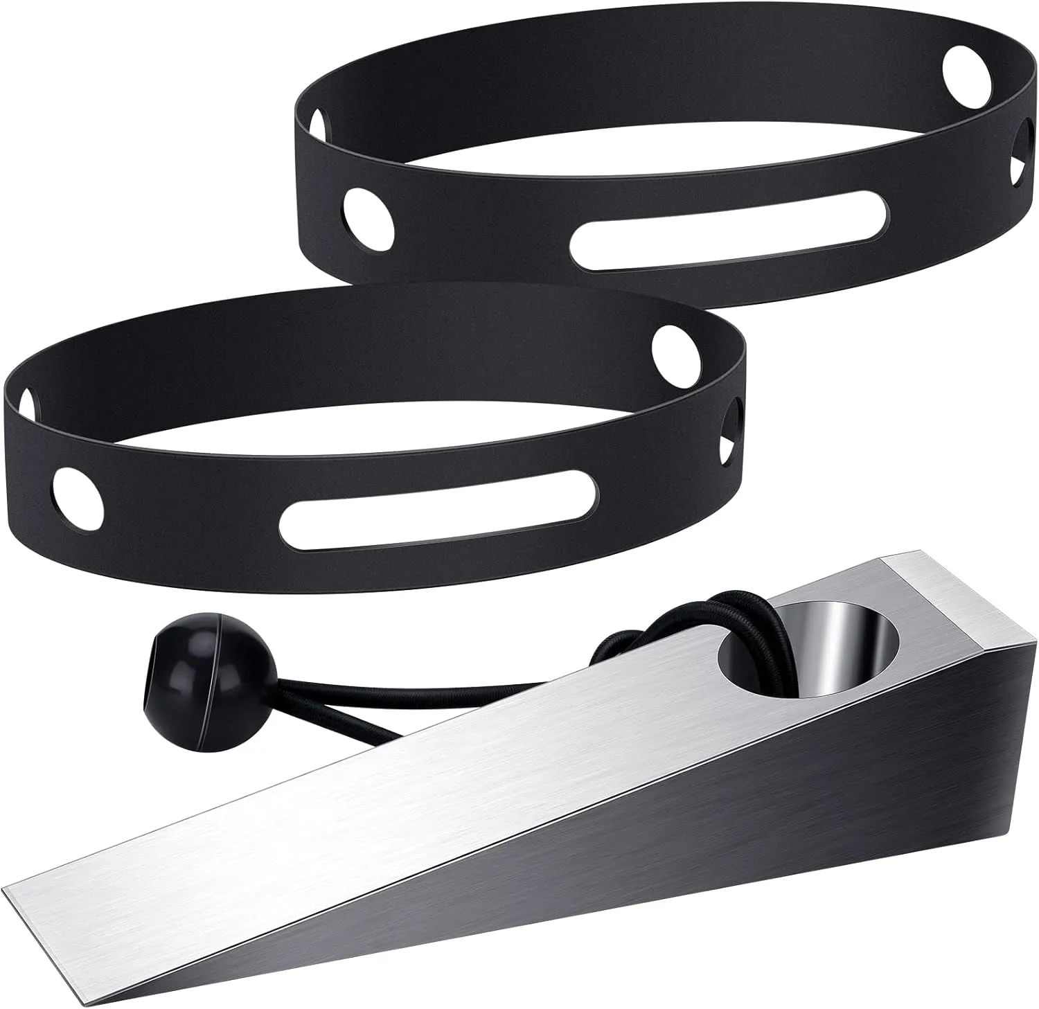 Woanger 3 Pieces Firefighter Helmet Band Strap Aluminum Firefighter Wedge Set 2 Pieces Fire Rubber Helmet Band with Aluminum Wedge Set Tools for Accessories
