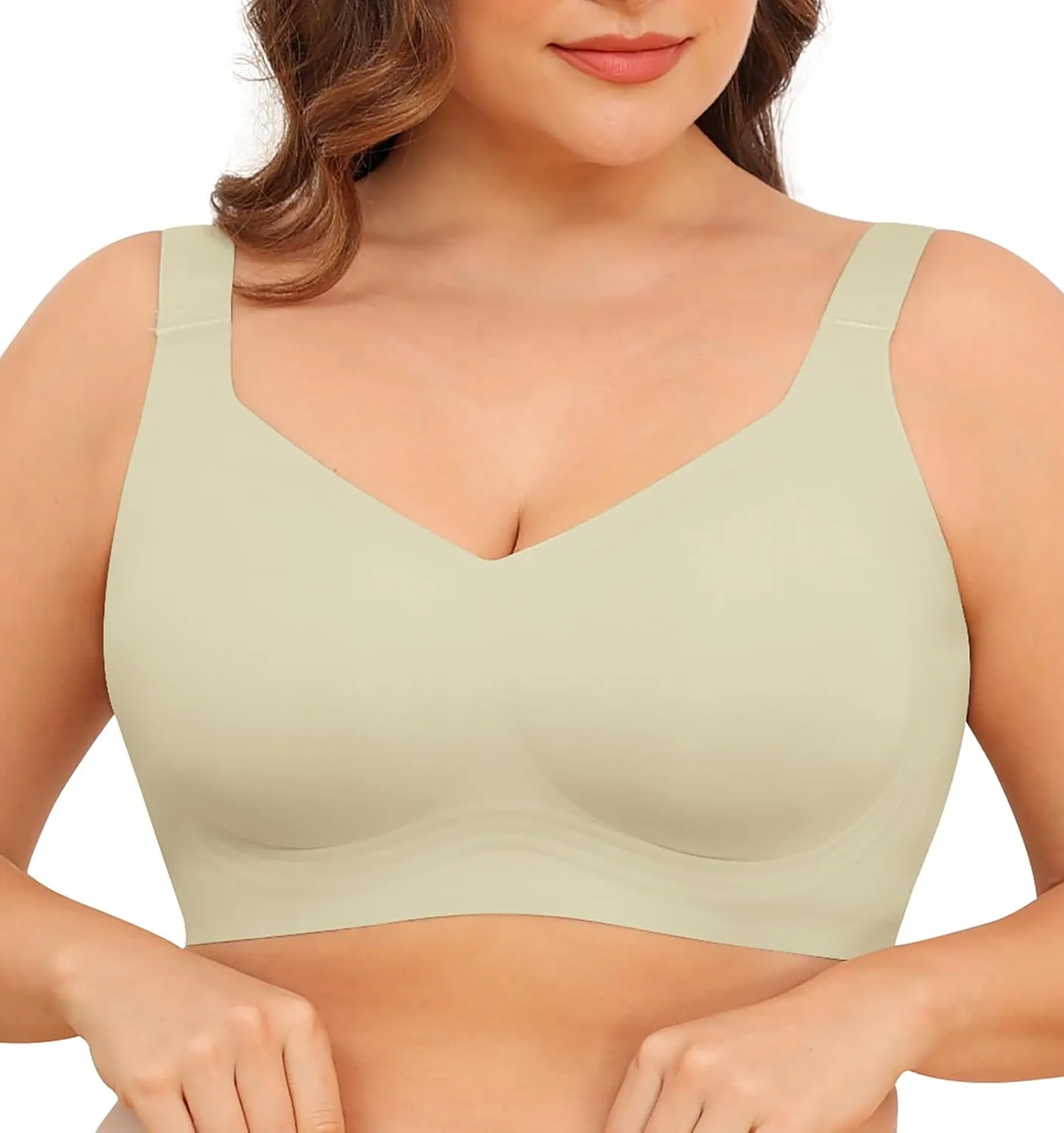 Women Wirefree Bras for Women Full Coverage No Underwire Everyday Bras Comfortable Wireless Padded Bras