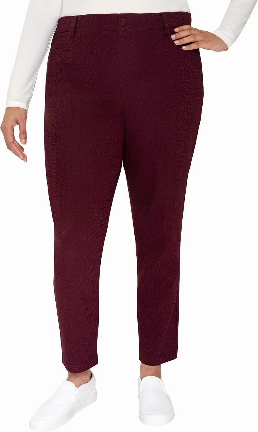 Women's Textured Pull On Pants