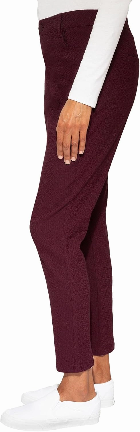 Women's Textured Pull On Pants