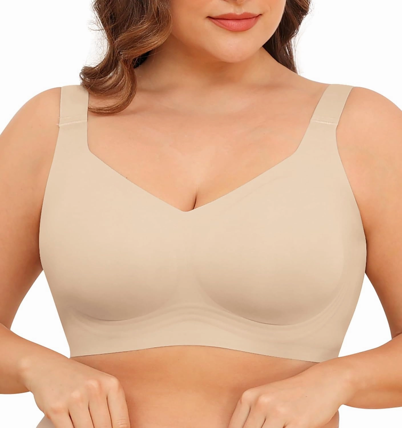 Women Wirefree Bras for Women Full Coverage No Underwire Everyday Bras Comfortable Wireless Padded Bras