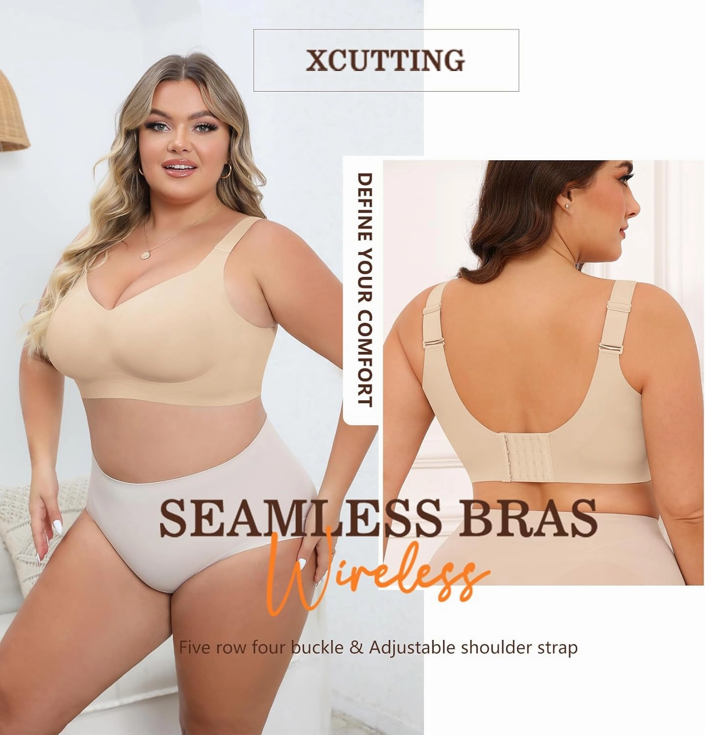 Women Wirefree Bras for Women Full Coverage No Underwire Everyday Bras Comfortable Wireless Padded Bras