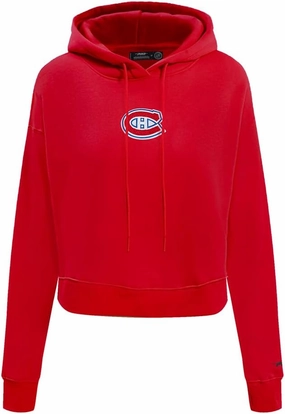 Womens NHL Classic Chenille Cropped Pullover Hoodie