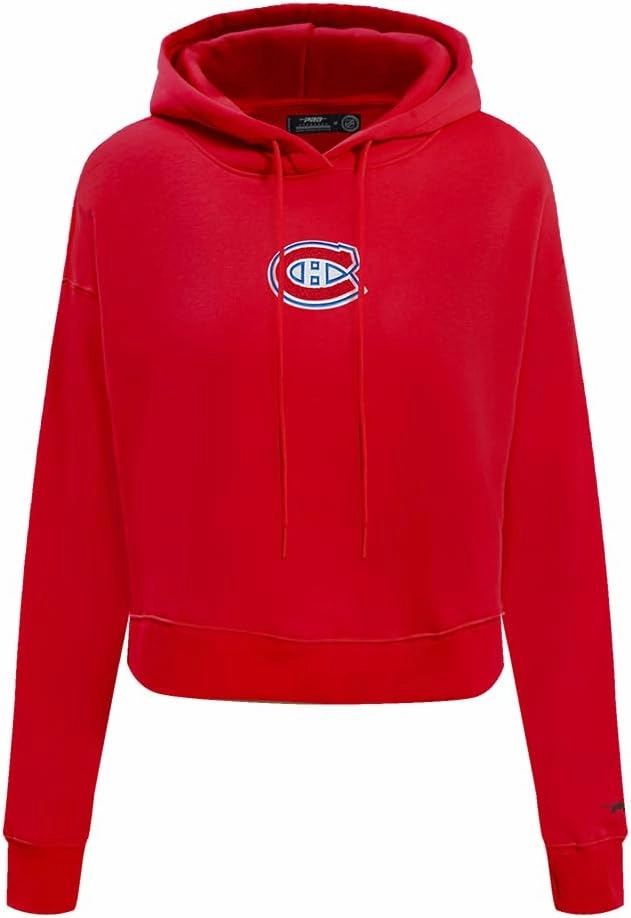 Womens NHL Classic Chenille Cropped Pullover Hoodie