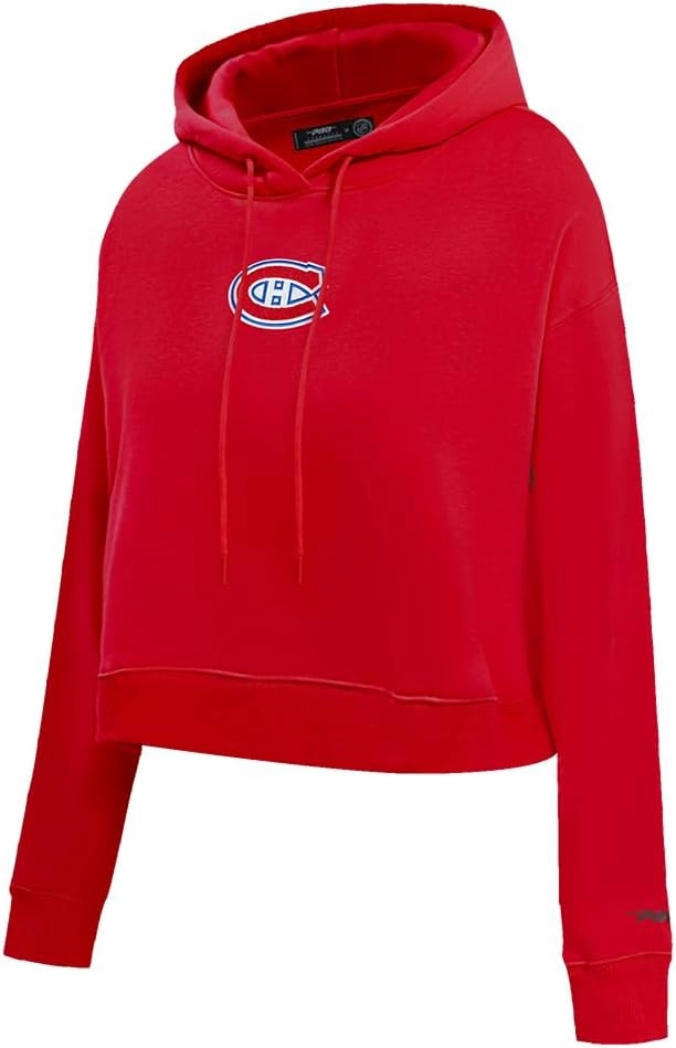 Womens NHL Classic Chenille Cropped Pullover Hoodie