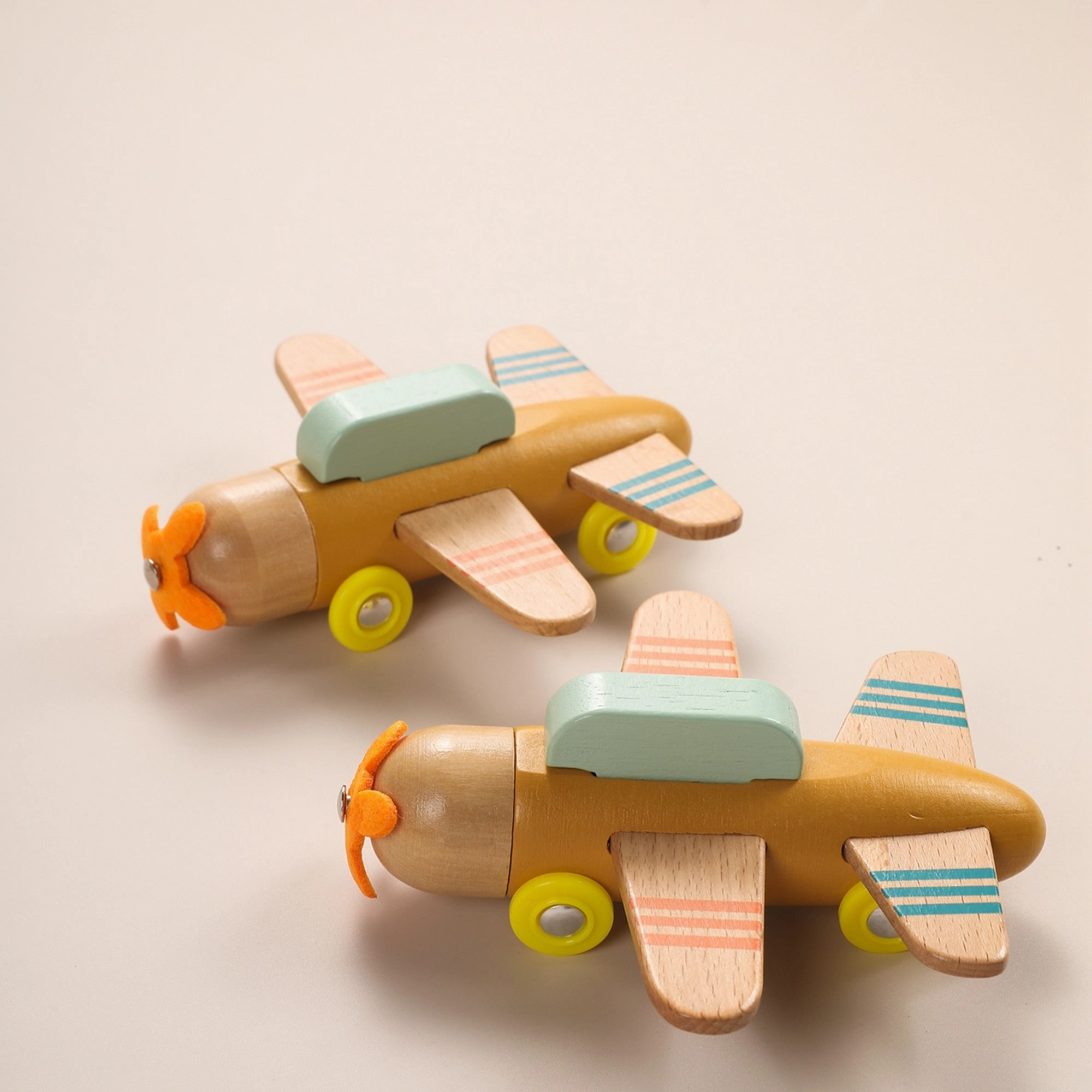 Wooden Painted Plane Toy