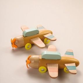 Wooden Painted Plane Toy