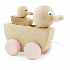 Wooden Pull Along Duck With Duckling - Georgia