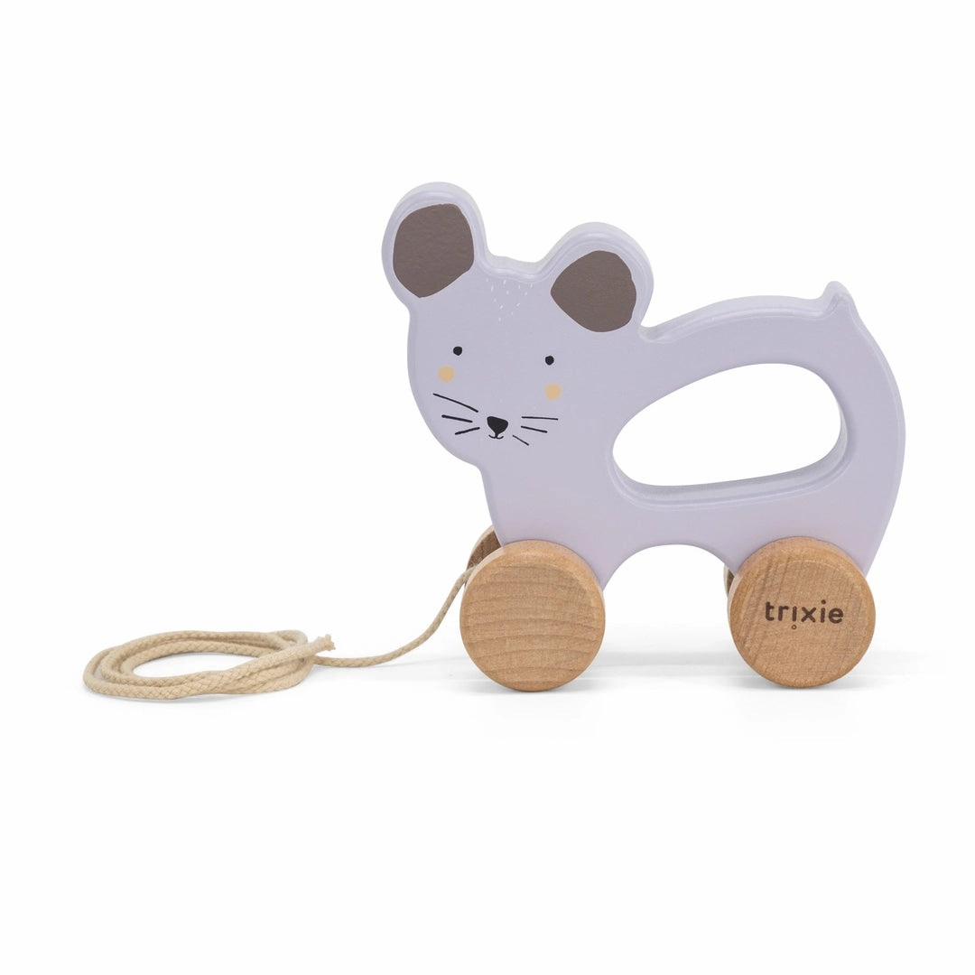 Wooden pull along toy - Mrs. Cat