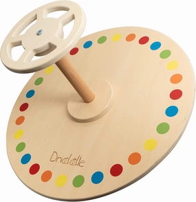 Wooden Spinner Seat - Sit and Spin - Bigger Size - Classic Spinning Activity Toy for Toddlers & Kids All Ages (Patent Pending)