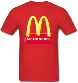 Xanyi Men's Designed Classic Mcdonalds Logo 100% Cotton T-shirt Red XL