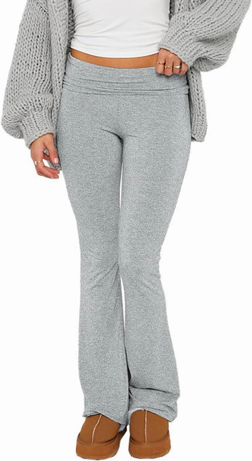 Xixiuly Women Casual Skinny Leggings Flare Bell Bottom Bootcut Low Waist Yoga Pants Palazzo Long Trousers Jogger Sweatpants