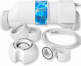 XtremepowerUS Chlorination Salt Cell Plate In-Ground Swimming Pool Up to 25,000 Gallons Compatible with Hayward W3AQR9 Temp. Sensor w/Cleaning Stand