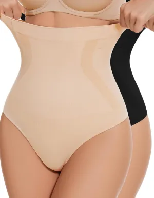 YADIFEN Tummy Control Thong Shapewear for Women High Waist Body Shaper Briefs Seamless Thong Shapewear for Women