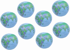 Yardwe 8pcs Inflatable Beach Balls Globe Shaped for Fun Summer Activities Teach Geography Easy to Inflate for Beach Parties and
