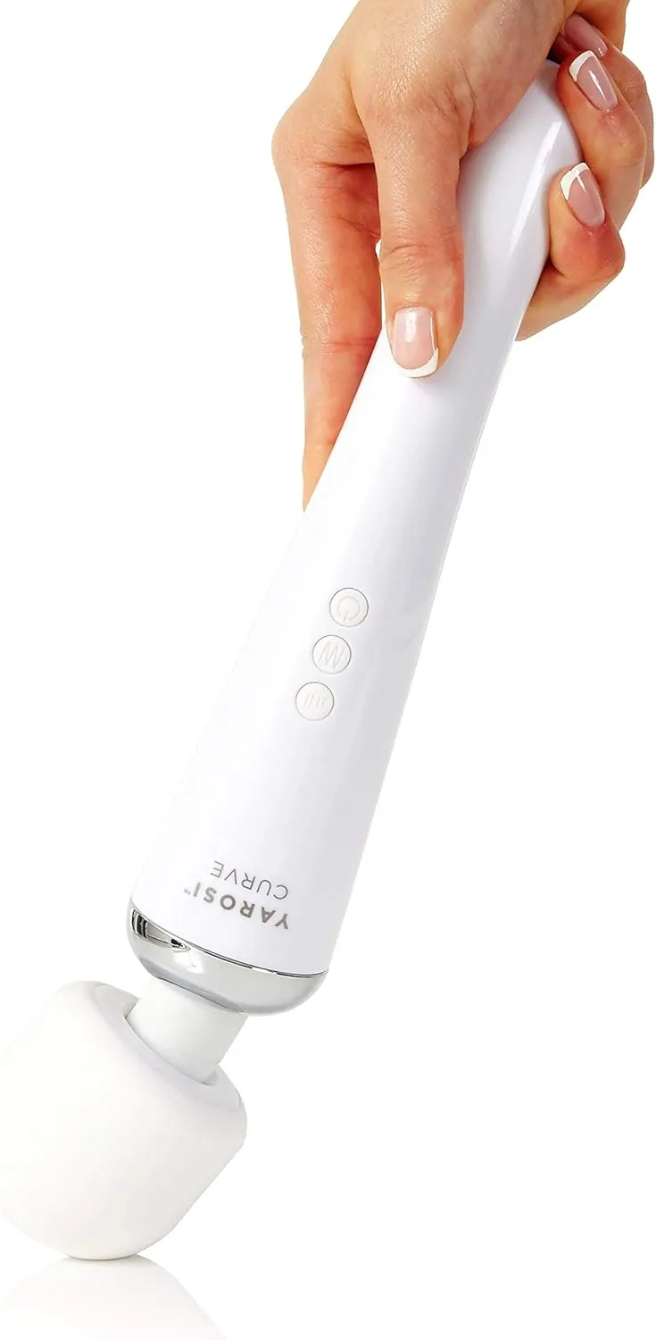 Yarosi Cordless Curve Therapeutic Device - 8 Powerful Speeds and 20 Patterns - for Muscle Aches and Sports Recovery - Rechargeable - Travel Friendly - White