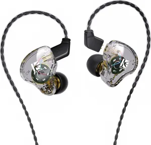 YINYOO KBEAR KS1 in Ear Monitor Bass Earbuds Wired Earbuds,Clear Sound Stereo Headphones, Vocals Forwards High Resolution Noise Canceling Earphones with Detachable Cable for Musicians