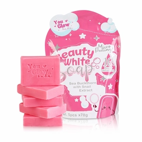 You Glow Babe, You Glow Babe Soap, Sea Buckthorn with Snail Extract, Moisturizing Skin, 5 x 70 g Packaging