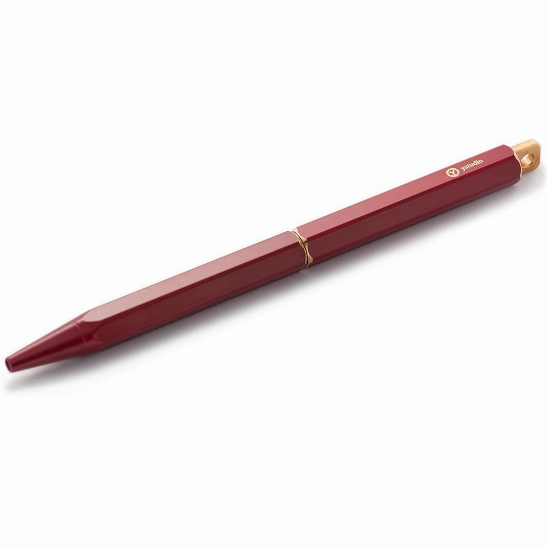 Ystudio | Ballpoint Pen | Classic Revolve | Portable Brassing | Red