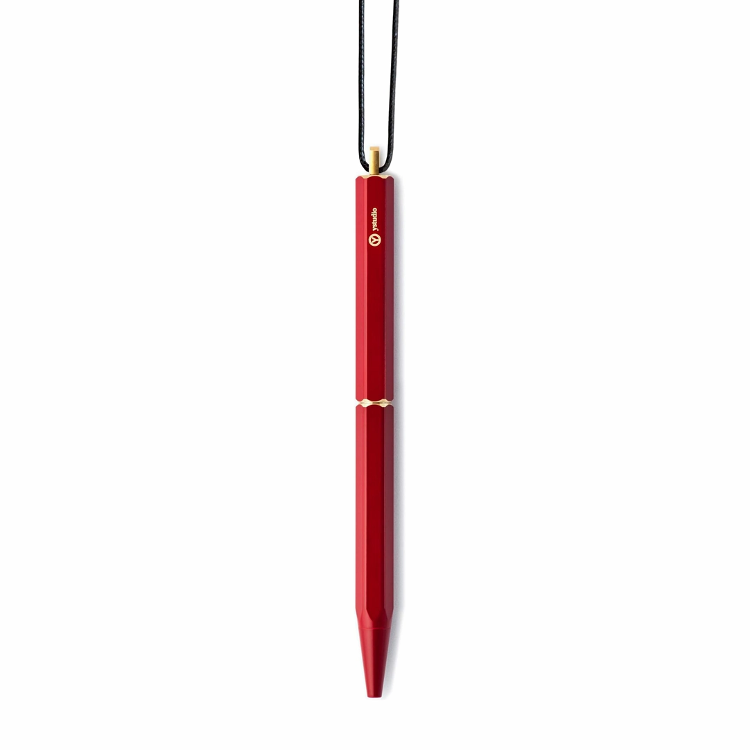Ystudio | Ballpoint Pen | Classic Revolve | Portable Brassing | Red