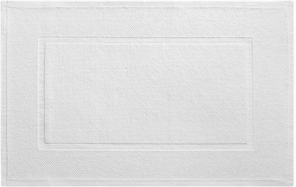 Yves Delorme Eden Blanc Bath Mat | Cotton | Luxury Mat from Portugal