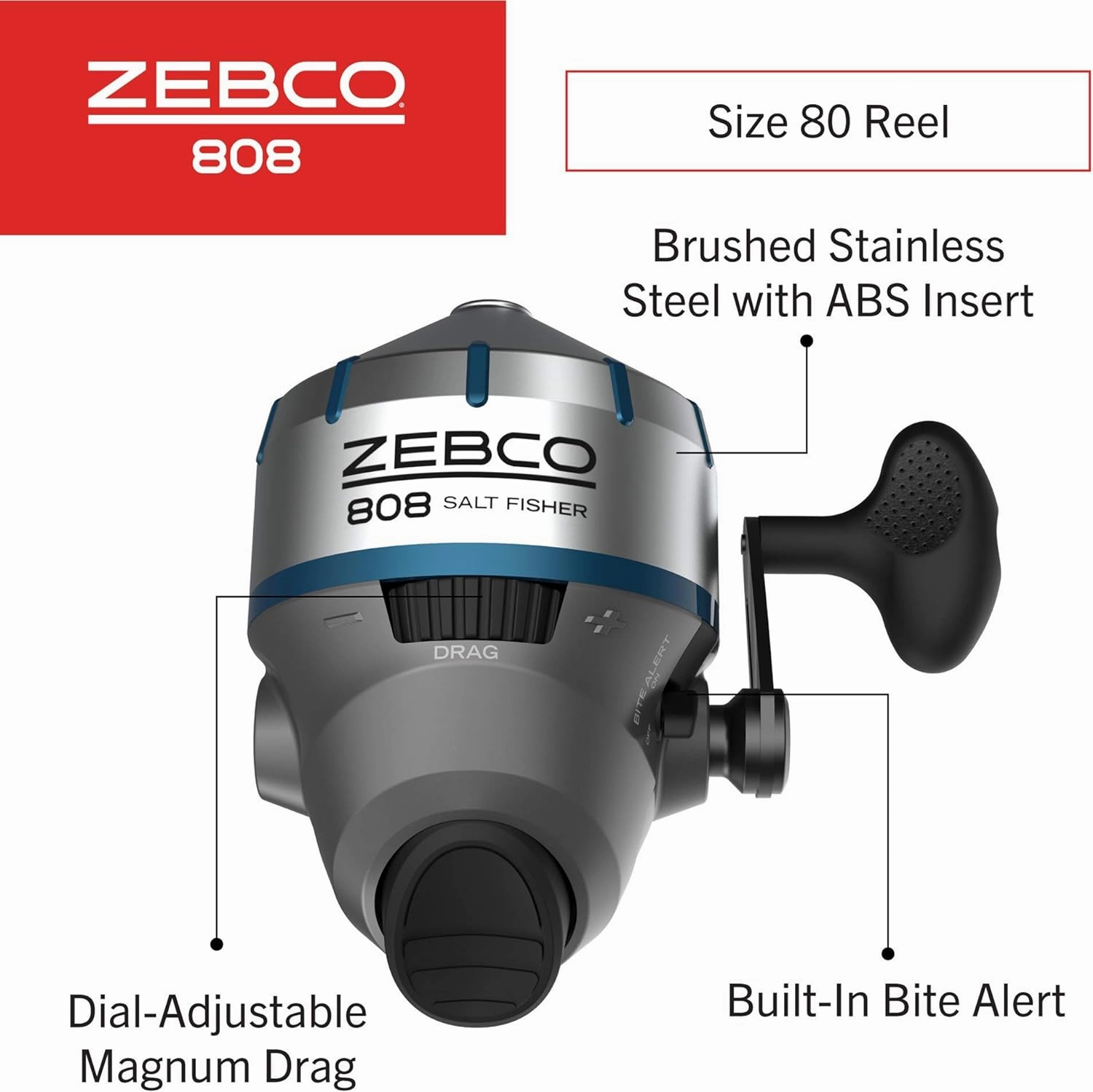 Zebco 808 Saltfisher Spincast Fishing