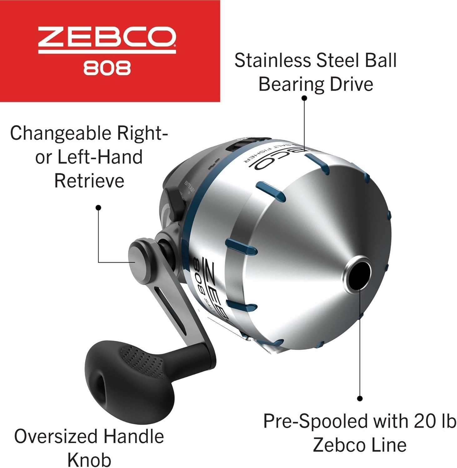 Zebco 808 Saltfisher Spincast Fishing
