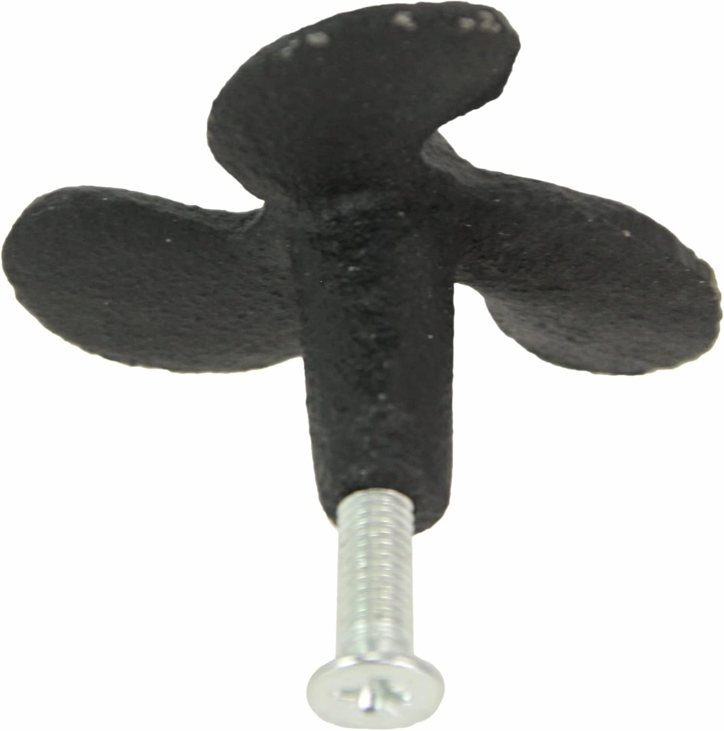 Zeckos Set of 6 Rustic Black Cast Iron Boat Propeller Drawer Pulls - Nautical Decor with Weathered Charm - 1.75 Inches in Diameter, Perfect for Cabinets and End Tables