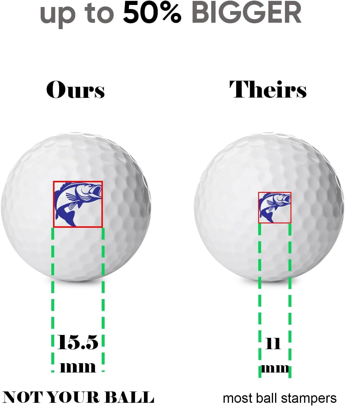 ZEETY Golf Ball Stamp, Golf Ball Stamper, Self-Inking Golf Ball Stamp Marker to Identify Golf Balls, Golf Gift Golf Accessories for Men and Women Golfers
